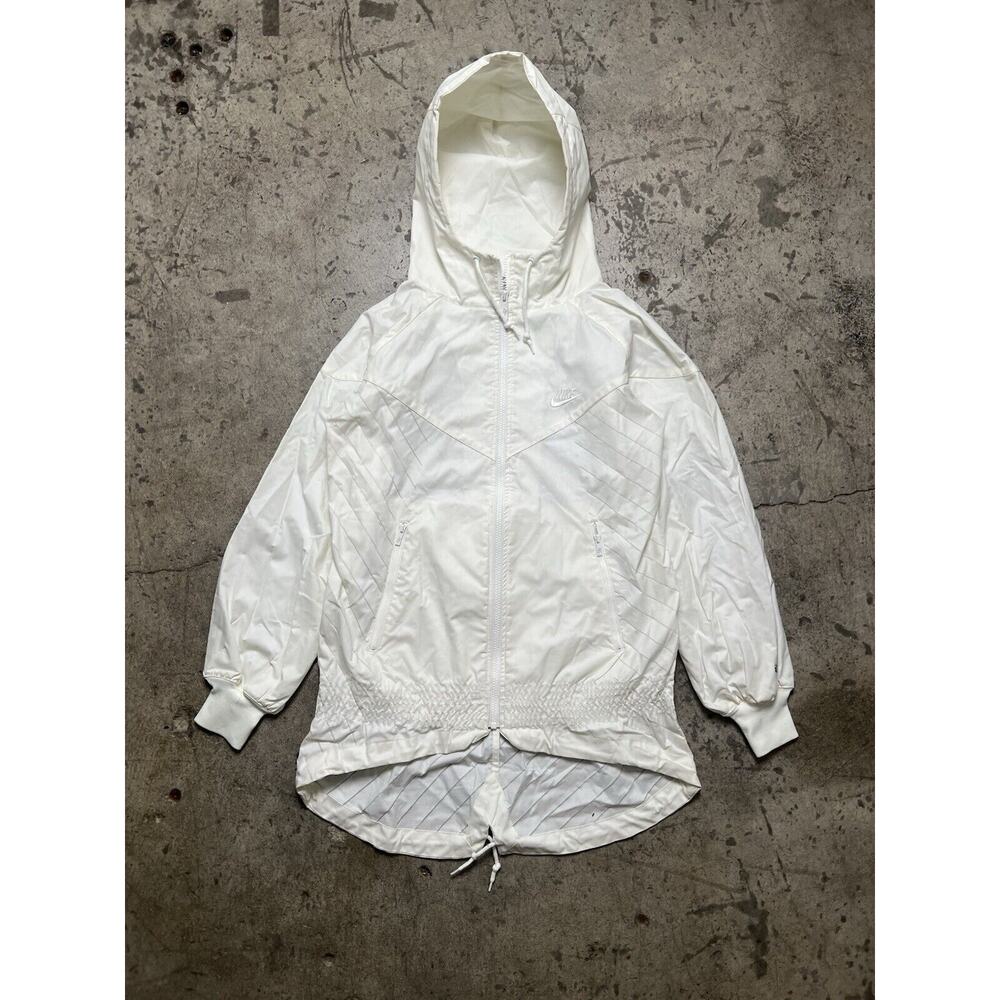 Nike White Fishtail Parka Cotton Poly Size Women’s M 237105-105‎